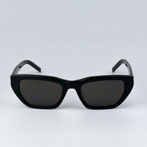Saint Laurent SLM127/F 001 BRAND NEW Sunglasses Black Cat Eye Women